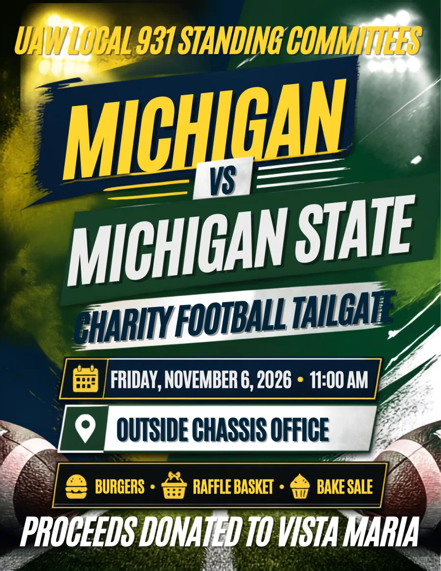 Michigan vs Michigan State Tailgate Flyer